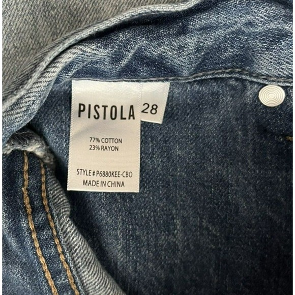 PISTOLA Charlie High Rise Jeans Womens Size 28 Straight Leg Cabo Button Fly - Picture 8 of 13